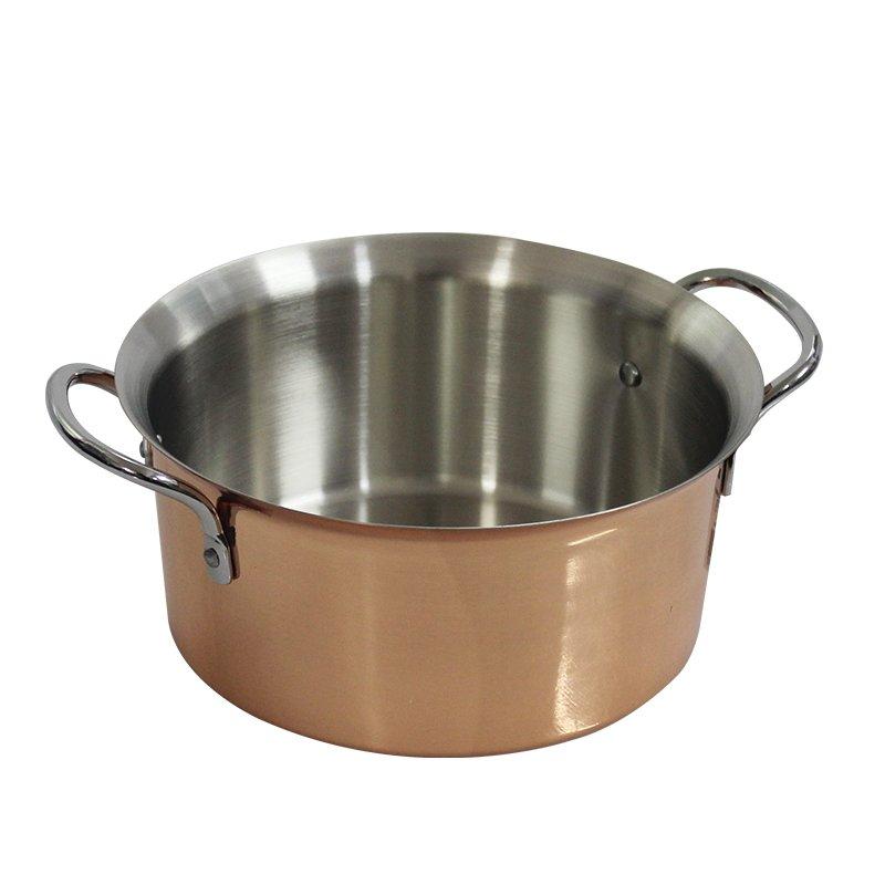 Pearl Metal Shabu Shabu Pot 16cm For Gas Fire Only Copper Pot Copper Craftsman Made in Japan HB-1382