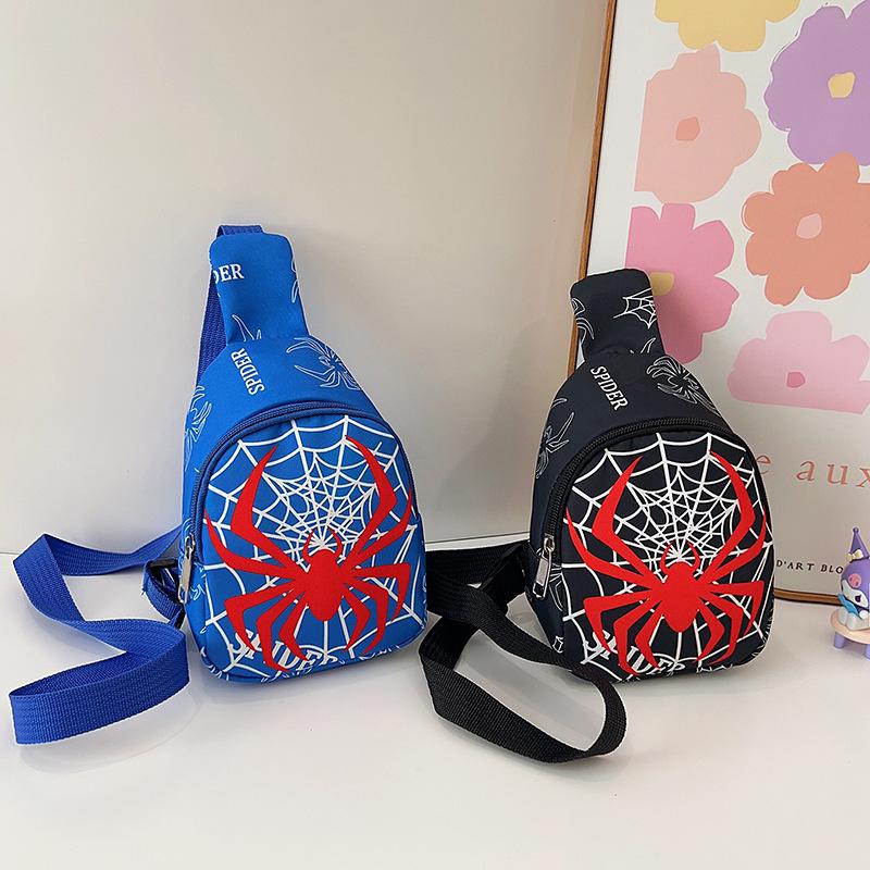 Cartoon Spider Web Lightweight Crossbody Bag for Kids - Cute Single Shoulder Bag for Boys & Girls