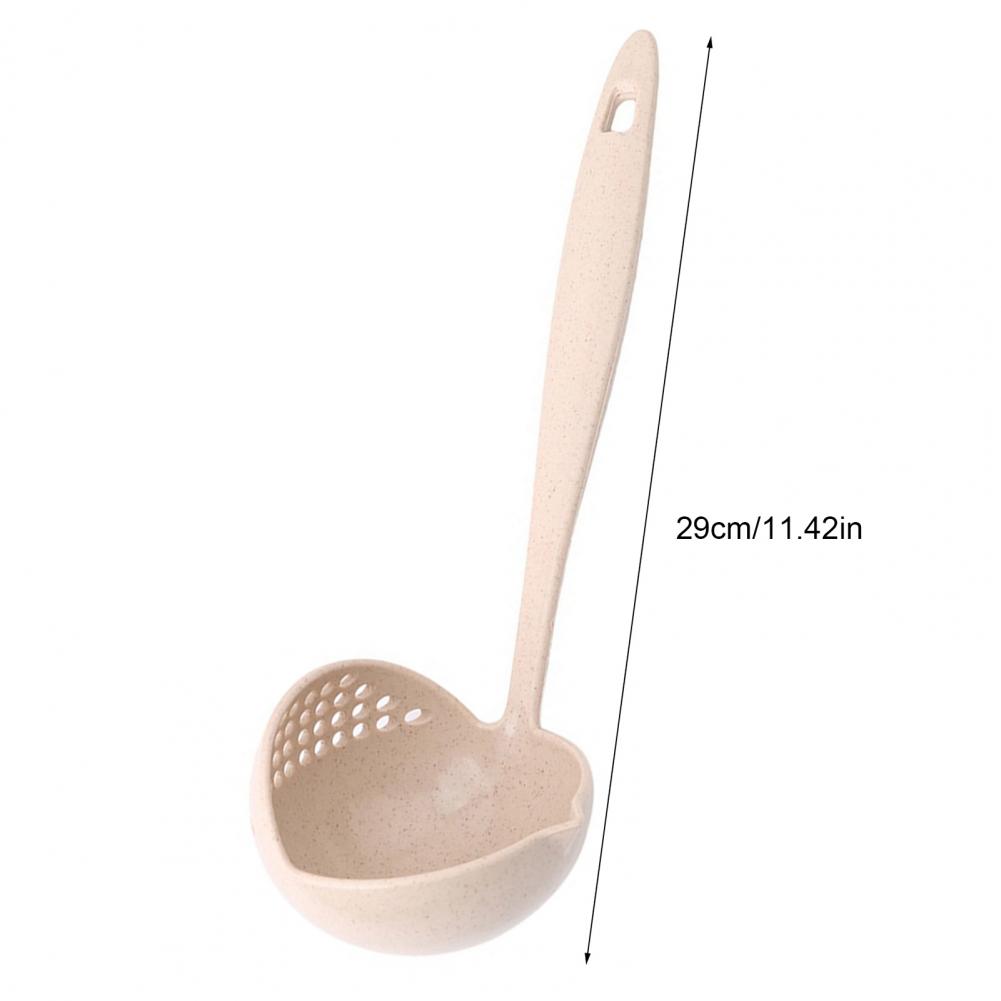 2-In-1 Long Handle Soup Ladle with Strainer Soup Spoon Essential Kitchen Tool for Cooking And Serving Hot Soups
