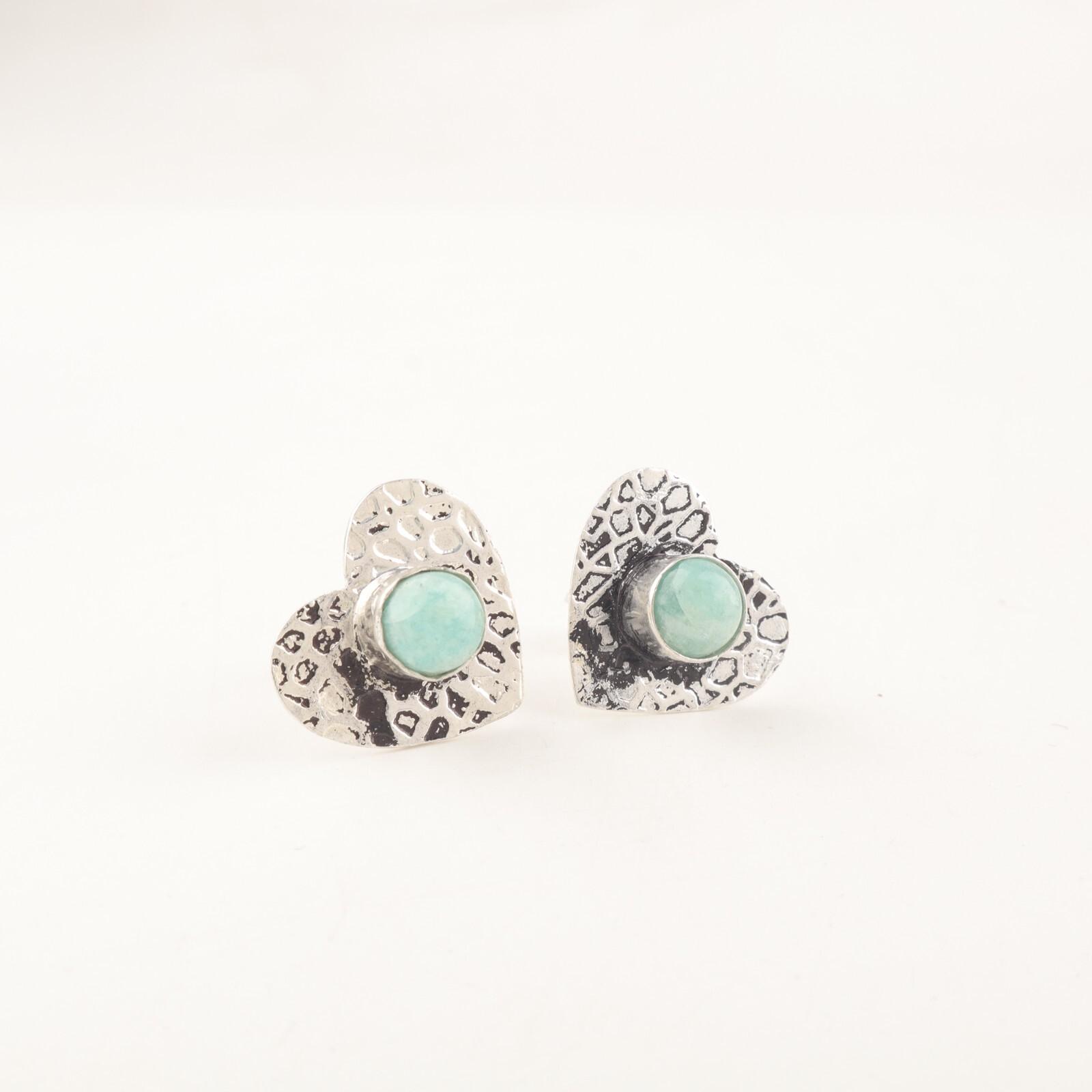 

Amazonite Gemstone 925 Sterling Silver Jewelry Handmade Studs 0.6 Gift For Her EE-143-23