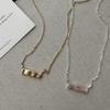 Women's 925 Silver Matte Square Point Necklace