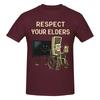 Unisex Respect Your Elders Gaming Control Retro Funny Gamer Retro T Shirt Vintage Big Size Oneck Cotton Sleeve Tshirt