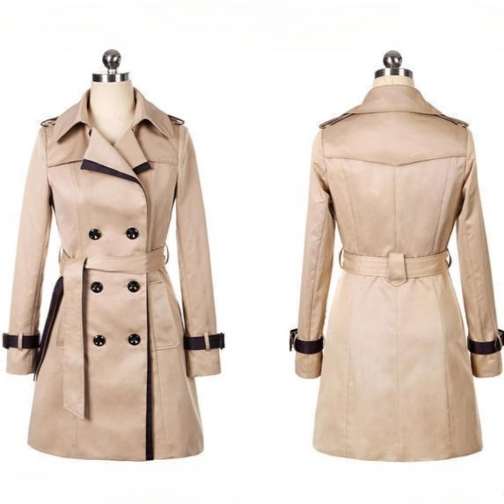 European and American Style Double-breasted Trench Coat for Women (spring/autumn)