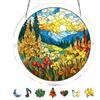 Puzzle Sun Catcher Stained Glass Window Hangings Acrylic Suncatchers Decors for Home Garden Ornament Housewarmings Gift