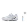 Li Ning Thunder Sonic Boom Cushioning Slip Resistant Breathable Low top Badminton Shoes Unisex White Silver AYTV005-4