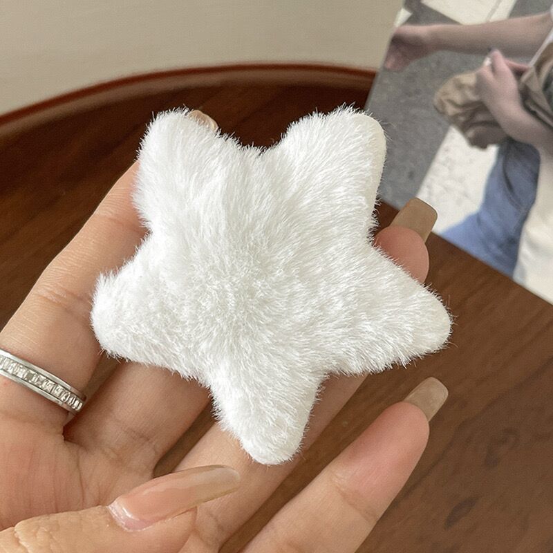 2pcs/set Cute Side Broken Hairpin Sweet Pentagram Headwear Cute Plush Star Hairpin Girls Kids Women Hair Accessories