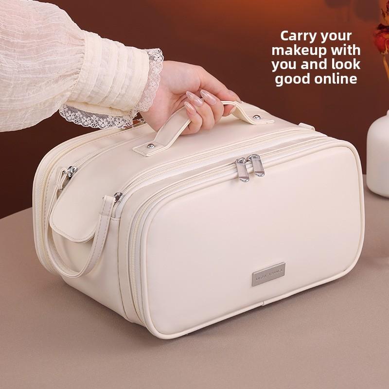 Modern Multicompartment Makeup Bag With Large Capacity For Travel And Home Organization