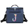 Lunch Box Cooler Organizer Case Thermal Handbag Waterproof Outdoor Travel Shoulder Lunch Bag for Men and Women Pink Pattern
