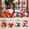 4pcs Christmas Decorations Snowman Kitchen Tableware Holder Bag Party Gift Xmas