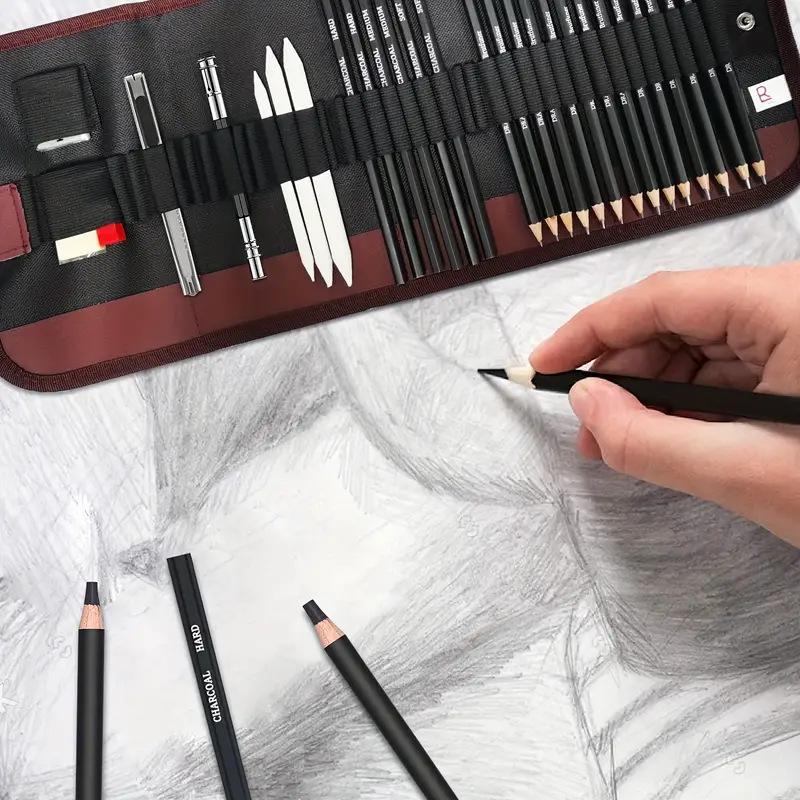 Set 29 buc Desen Schiță Creion Cărbune Radieră Artă Meșteșug Pictură Schițare Kit Creioane Artist Radieră Articole Desen