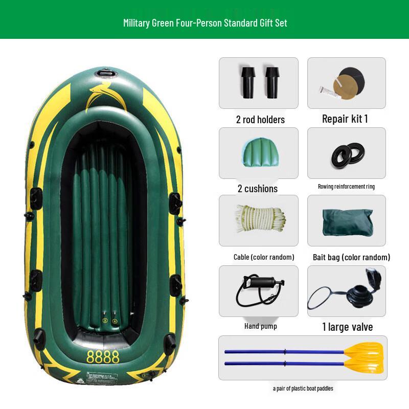WEZHO 4-Person Inflatable Fishing Kayak