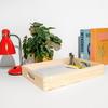 Caisse de rangement en bois - CREATIVE DECO - 40 x 30 x 6,5 cm - Bois de pin - Fond contreplaqué 3 mm - Bords arrondis