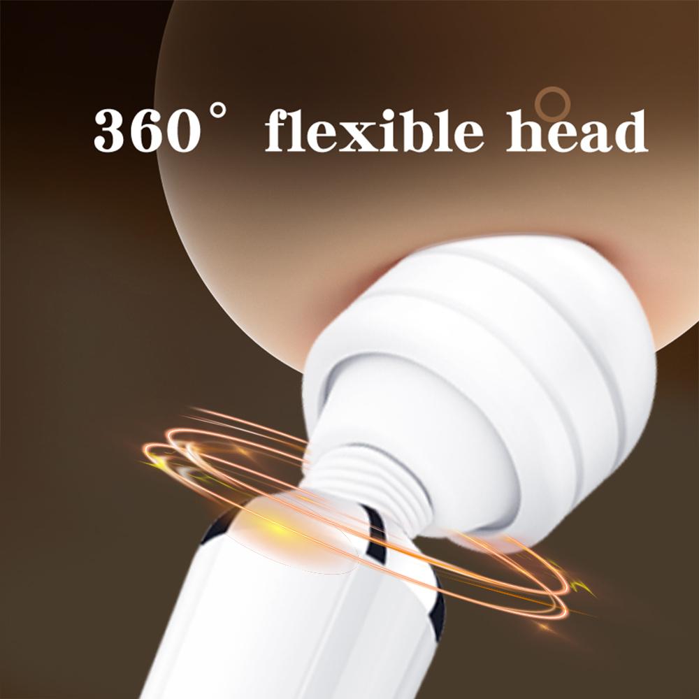 Leistungsstarker Zauberstab-Vibrator für Frauen, großes AV-Körpermassagegerät, G-Punkt-Klitorisstimulator, USB-Aufladung, Sexspielzeug für Erwachsene für Frauen