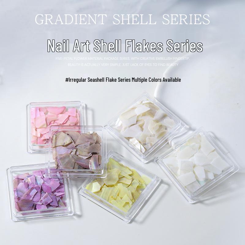 

Iridescent Japanese Abalone Shell Nail Art Flakes & Stickers