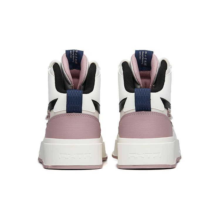 Anta Thick Sole High-Top Sneakers Women Sneakers Ivory-White 922238011-9