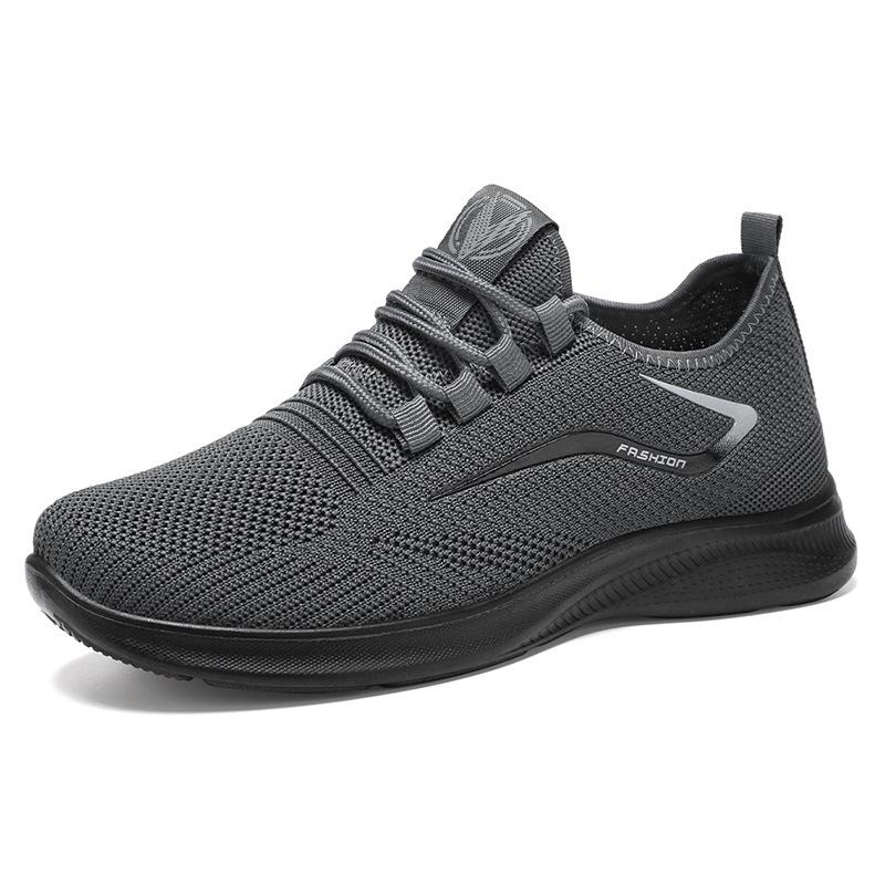 Fashion Men's Casual Shoes Mesh Breathable Sneakers Summer Men's Shoes Lightweight Flat Shoes Man Flying Tennis Slip On Men Shoes