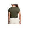 Under Armour Logo Round Neck Pullover Casual Sports Short Sleeve T-Shirt Women T-Shirts Dark-Green 1387729-390
