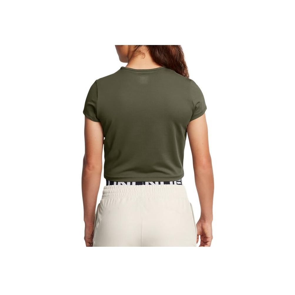 Under Armour Logo Round Neck Pullover Casual Sports Short Sleeve T-Shirt Women T-Shirts Dark-Green 1387729-390