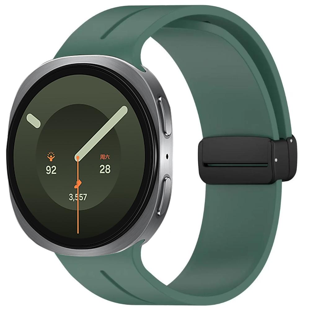 Silicone Strap for Samsung Galaxy Watch 8/9 40mm 44mmm Magnetic Buckle Metal Replacement Wristband Galaxy Watch 8 Classic 46mm
