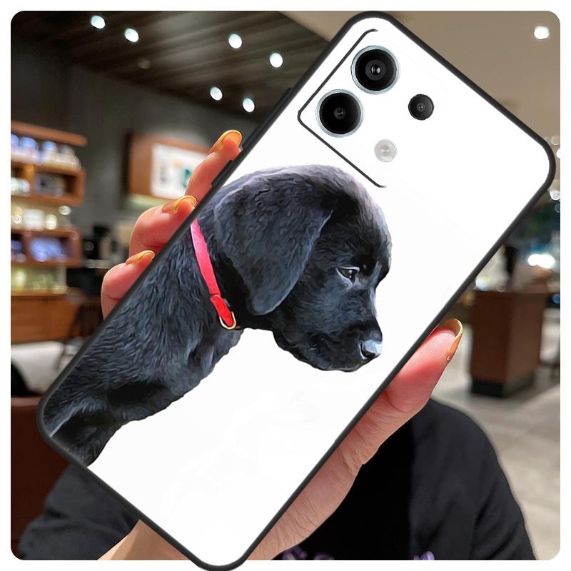 Black Labrador Dog Case For Xiaomi Redmi Note 13 12 9 10 11 14 15 Pro Plus Cover For Redmi 14C 10C 12C 13C 15 C