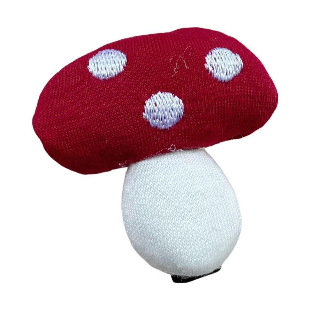 Korean Cute Fabric Mushroom Hair Clip & Elastic Hair Tie for Women & Kids - Versatile Bangs Accessory