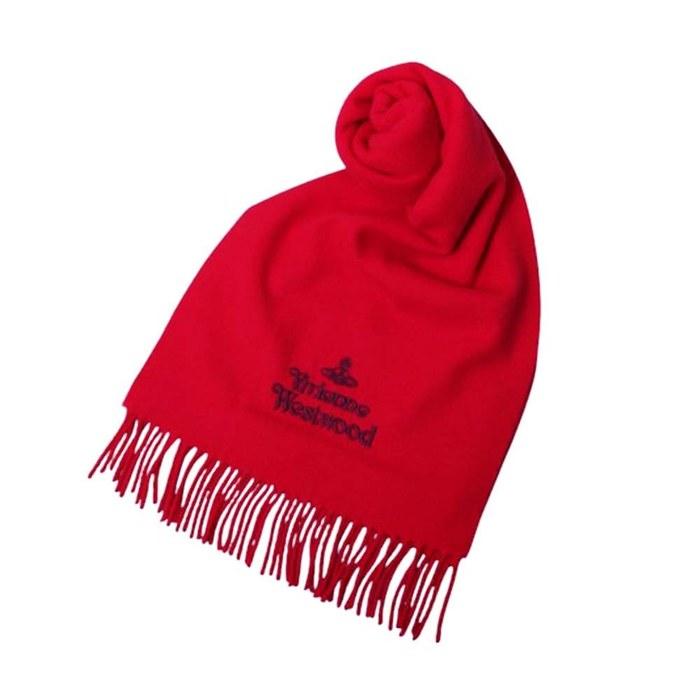 Vivienne Westwood MUFFLER Wool Scarf AW25 (Red) 30x180cm