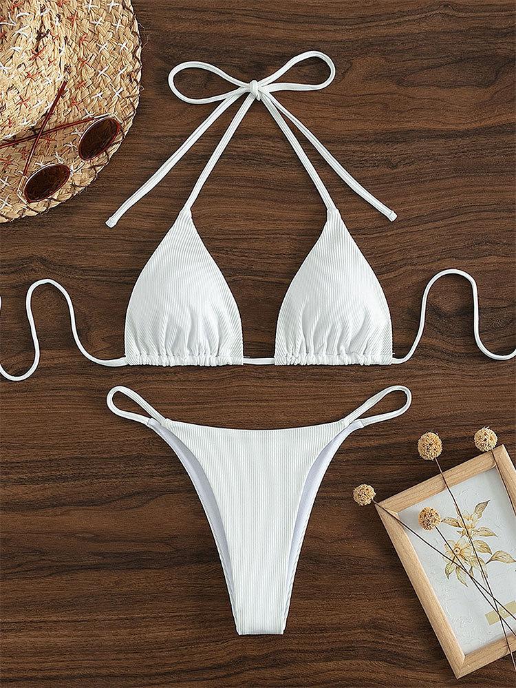Nuovo Set Bikini 2026 Imbottito Spiaggia Triangolo Costume da Bagno Donna XS-XL