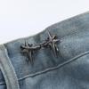 Vierzackiger Stern Abnehmbare Taillenverengerschnalle: Verstellbarer Nähloser, Nagelloser Jeans-Bundverkleinerer