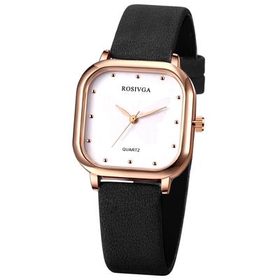 Women's Watch with Leather Strap, Simple Antique Design: Square Analog, Waterproof Leather Strap, Casual, Business, Fashion Watch for Women - Perfect