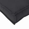 Cushions (2 Pcs) Black 40 X 40 X 8 Cm Oxford Fabric