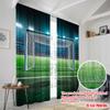 2pcs,2D Plane Printing Contemporary Curtains Goal Moment Polyester Easy Install (without Rod) Decorations Outdoor for Bedroom &