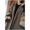 Abrigo de Forro Polar Doble Cara de Color Sólido Otoño Invierno para Mujer, Cárdigan Holgado Casual con Temperamento, Top