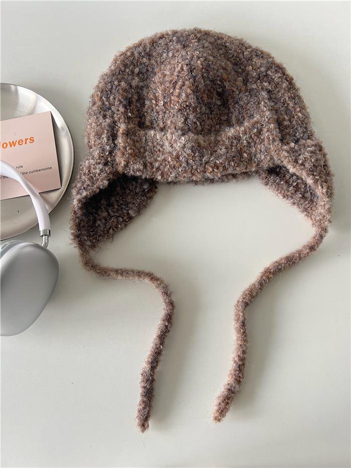 Hat Winter Female Gradual Change Show Face Small Ear Protector Wool Hat Warm Knitted Hat Versatile Cold Hat Tide