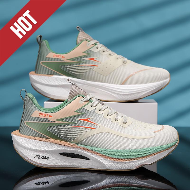 Running Shoes Carbon Board Marathon Men Sports Breathable Lightweight Women's Comfortable Athletic Nonskid Sneakers Casual
