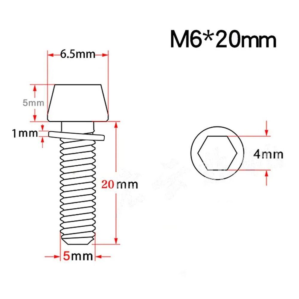 12Pcs Repair Accessory Bicycle Handlebar Screws Bike Cycle Parts Bike Stem Bolts Bike Stem Screws