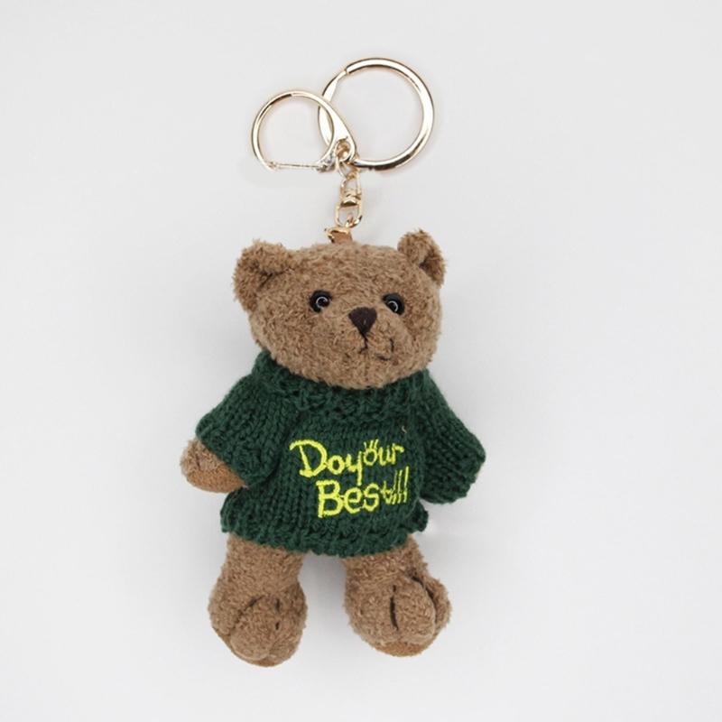 Letter Sweater Bear Backpack Pendant Keychain Birthday Gifts for Boys Girls