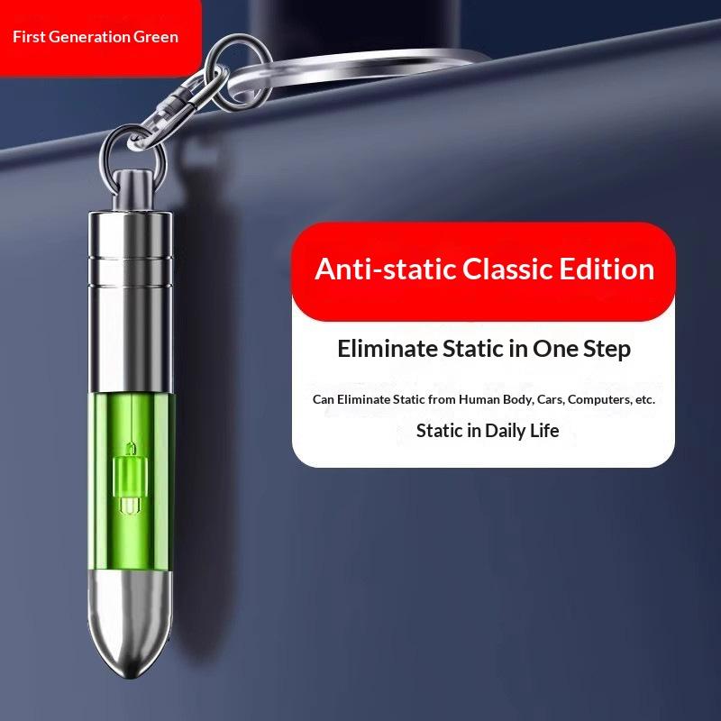 Mini Portable Anti-static Keychain Static Eliminator for Car Vehicle Body Static Shock Prevention Great Gift for New Drivers