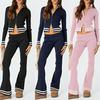 Women's Summer High Waist Sequined Wide Leg Pants - Slimming Solid Color Fashion