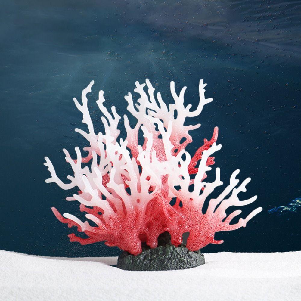 

Colorful Coral Micro Landscape Lifelike Artificial Coral Reef Coral Ornaments Aquarium Decor красный
