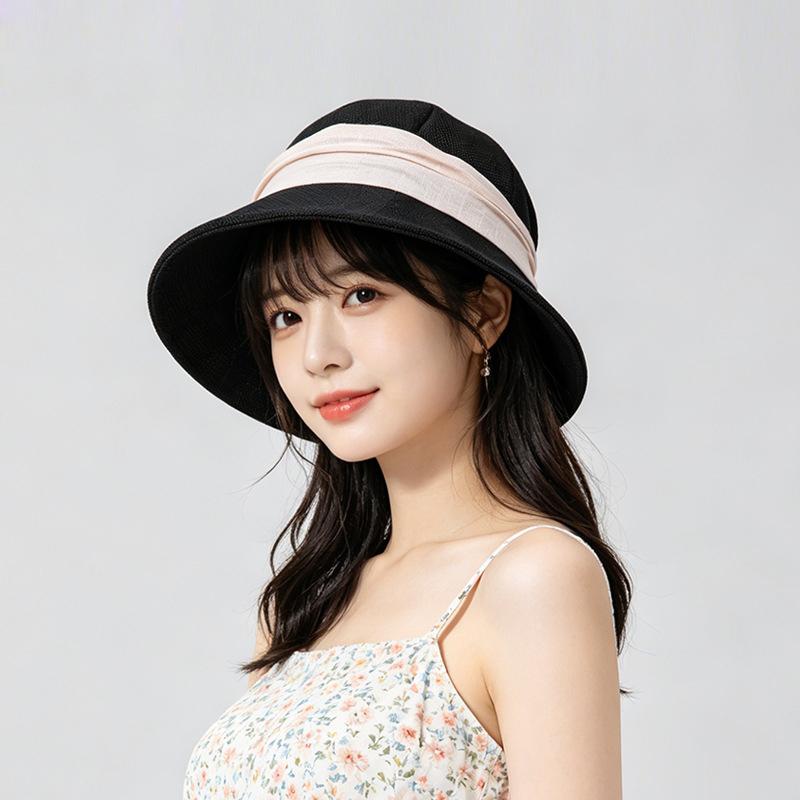 Summer Outdoor Sunshade Hat Women's Big Brim Fisherman Hat Retro Basin Hat