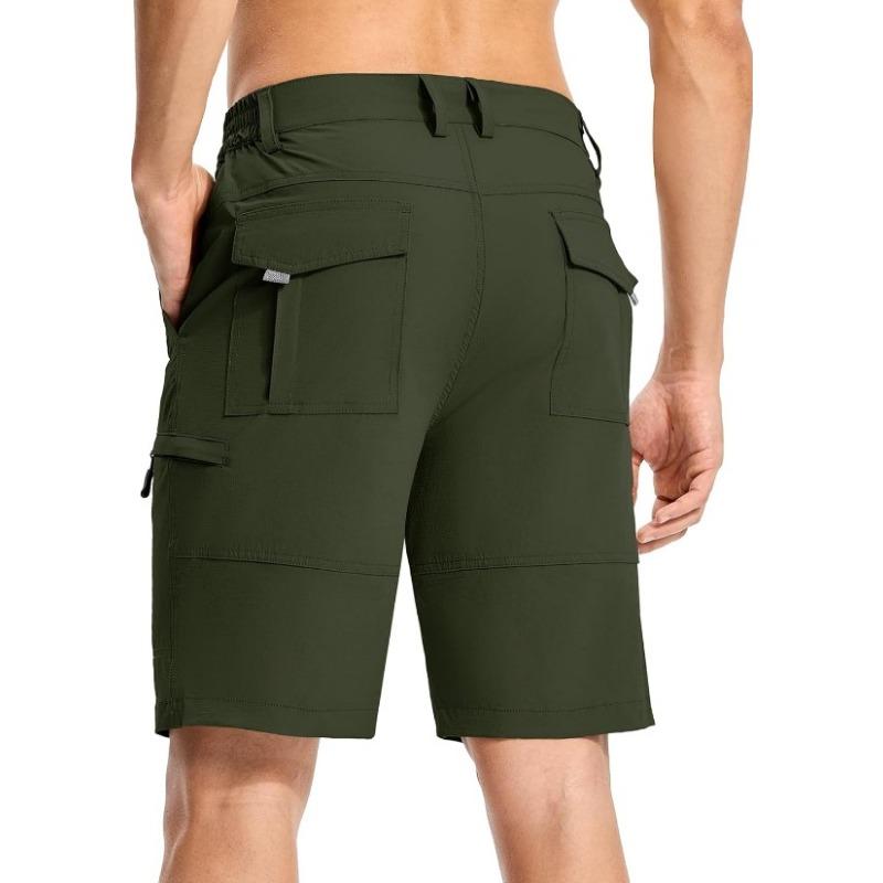 Mens Multi Pocket Quick Dry Hiking Cargo Shorts