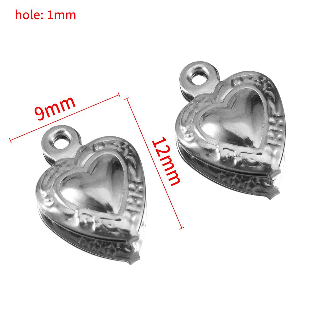 5pcs Glossy Heart Lock Charm Stainless Steel Gold Color Love Couple Pendant Earring Necklace Choker DIY Jewelry Making Wholesale