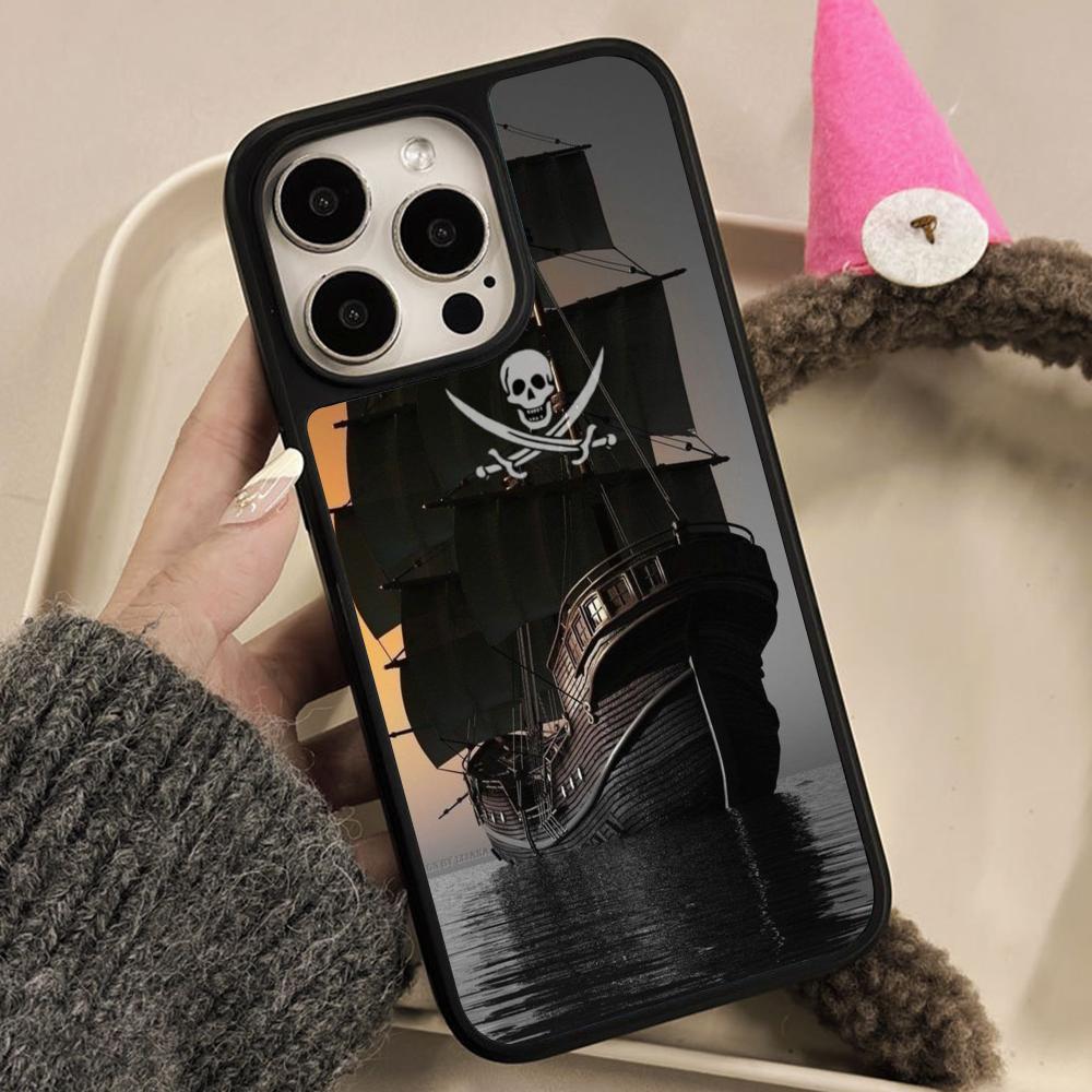 Pirate Corsair Mobile Phone Case for iPhone 17 16 15 14 13 12 11 Air Pro Max Plus Matte Surface Colorful Cover Cellphones Pretty