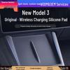 Tesla Model 3/Y Refresh Wireless Charging Silicone Pad - Anti-Slip, Full Coverage Console Accessory