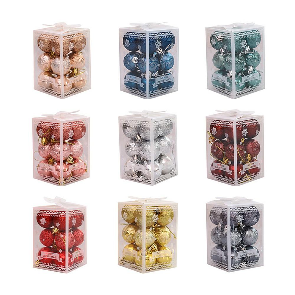 

12 шт., украшение для рождественской елки, 40 мм, рождественский елочный шар, безделушка, подвесной домашний орнамент для вечеринки