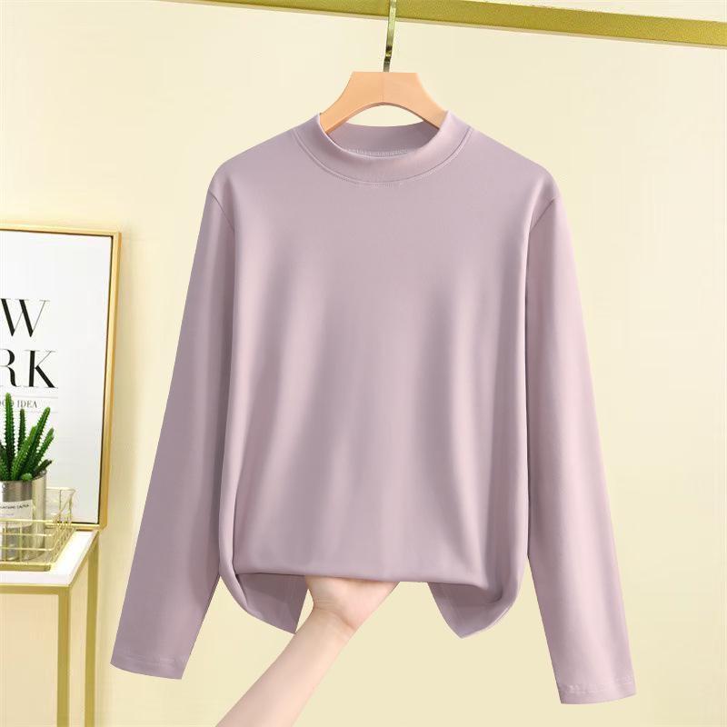 

Soft and Skin-Friendly High-Neck Base Shirt for Women - Wear Inside or Out, Perfect for Autumn and Winter XL