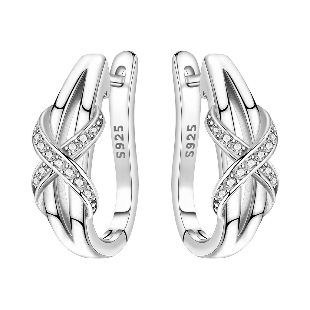 925 Sterling Silver Simple Gold U-shaped Earrings Jewelry Versatile Hoop Earrings for Women Jewelry Fine Birthday Party Gifts