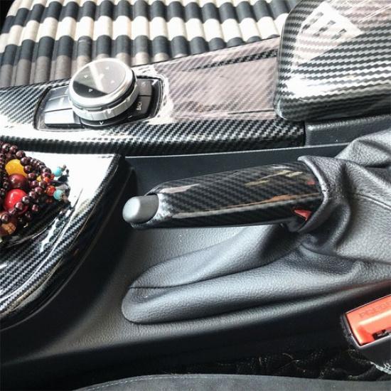 ABS Material Carbon Fiber Style Car Hand Brake Cover Change For BMW E90 F30 F34