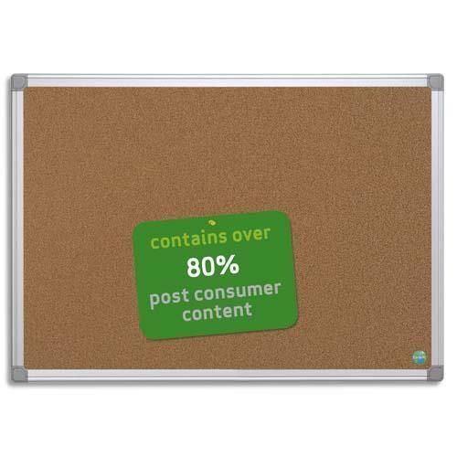 Tableau liège - BI-OFFICE - 90x120 cm - Cadre aluminium recyclable - Fixation murale incluse