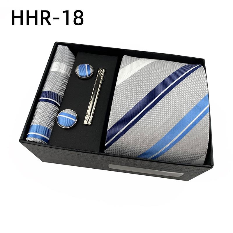 Paisley Men'S Tie Square Cuff Tie Clip Gift Box Set Business Casual Tie Black Gift Box
